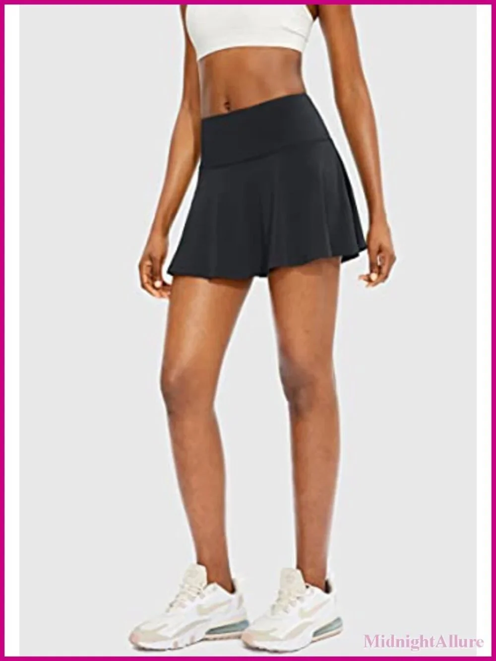 Pleated Tennis Skirt with 4 Pockets High Waisted Athletic Skort